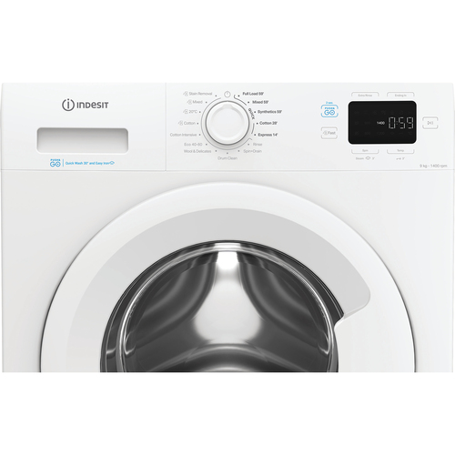 Indesit Push&Go IP 946 Push&GO UK 9kg Washing Machine with 1400 rpm - White - A Rated, White - image 3