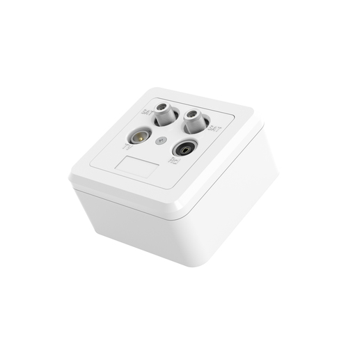 Product image: Hama 00205354 socket-outlet 2x SAT + TV + Radio White