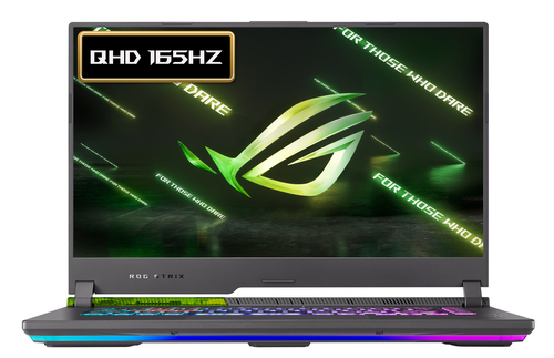 ASUS ROG Strix G15 G513RM-HQ262 AMD Ryzen™ 7 6800H Ноутбук 39,6 cm (15.6") Wide Quad HD 16 GB DDR5-SDRAM 1 TB Твердотельный накопитель (SSD) NVIDIA GeForce RTX 3060 Wi-Fi 6E (802.11ax) Черный, Зеленый, Серый