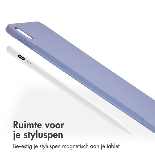 Accezz Liquid Silicone Backcover met penhouder iPad Pro 13 (2024) M4 - Lila, afbeelding 4