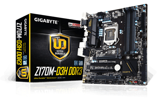 GIGABYTE GA-Z170M-D3H DDR3
