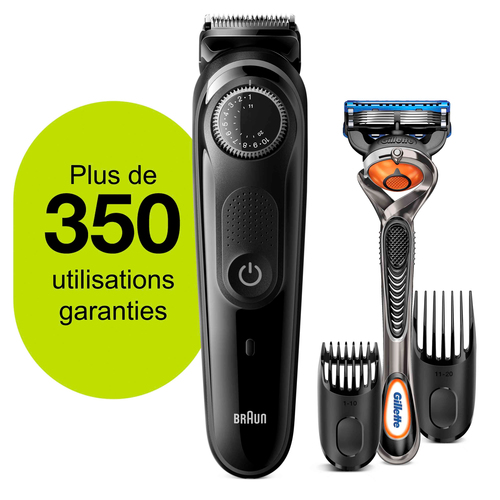 Braun Beard Trimmer BT5242 Men Trimmer & Hair Clipper, 39 Length Settings, Black/Grey – image 3