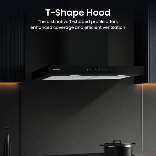 Hisense CH6T14BBUK cooker hood Wall-mounted Black 594 m³/h – image 3