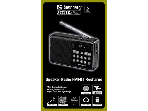 Sandberg Speaker Radio FM+BT Recharge – image 4