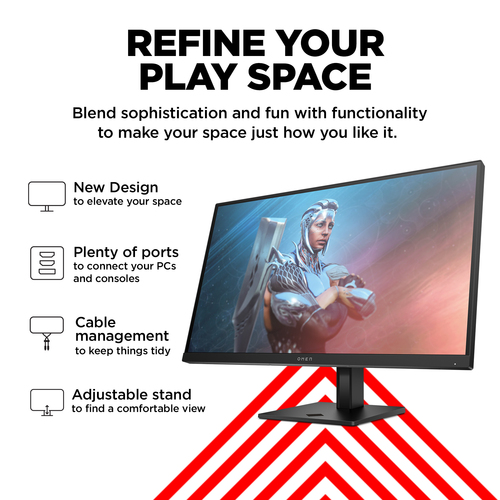 HP Omen 780F9AA 27" Fhd 165Hz 1ms FreeSync Gaming Monitor - Hdr & Adjustable - image 8