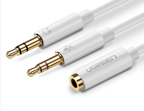 Ugreen 20897 аудио кабель 0,2 m 2 x 3.5mm 3,5 мм Белый