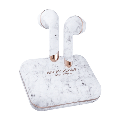 Happy Plugs Air 1 Plus Гарнитура Беспроводной Вкладыши Calls/Music Bluetooth Мраморный, Белый