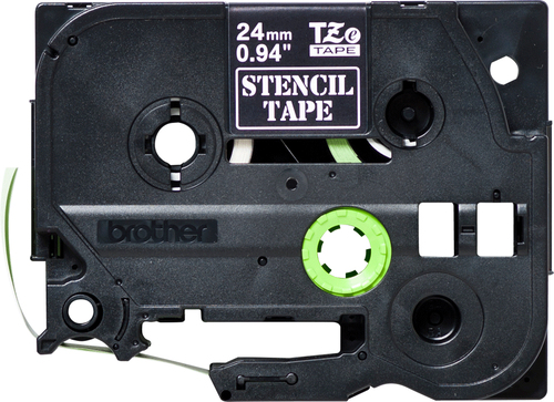 Brother P-Touch Stencil Tape Cassette 24mm x 3m Black Ste-151 - image 3