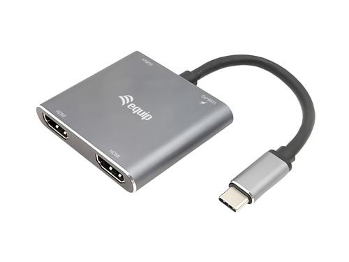 Equip 133484 док-станция для ноутбука Проводная USB 3.2 Gen 1 (3.1 Gen 1) Type-C Серебристый
