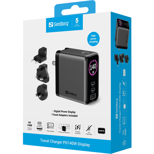 Sandberg Travel Charger PD140W Display – image 6
