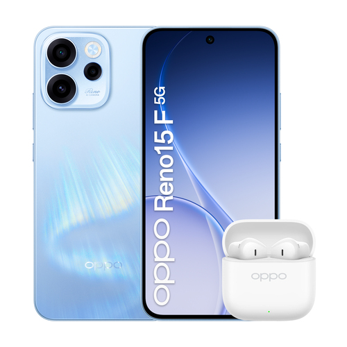 Oppo Reno15 F 5G Aurora Blue Box