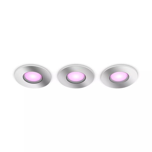 Philips Hue Xamento badkamer inbouwspot White and Color - Chroom - Rond 3-pack