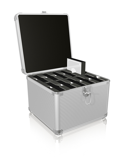 ICY BOX IB-AC628 - Beskyttende etui til harddisk - kapacitet: 10 harddiske - sølv
