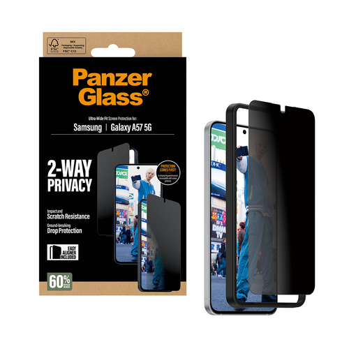 PanzerGlass Privacy Screen Protector Samsung Galaxy A57  Ultra-Wide Fit w EasyAligner – Foto 7 von 8