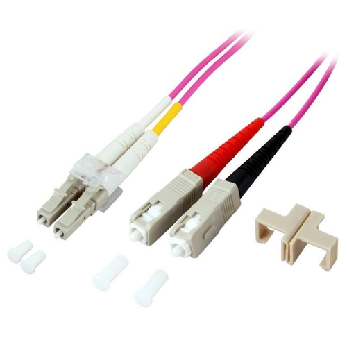 Techly SC-LC M-M 10m InfiniBand a optický kabel Fuchsiová