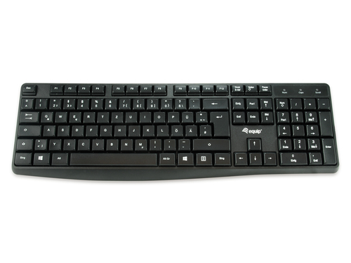 Equip 245212 клавиатура Офисная USB QWERTY Португальский Черный