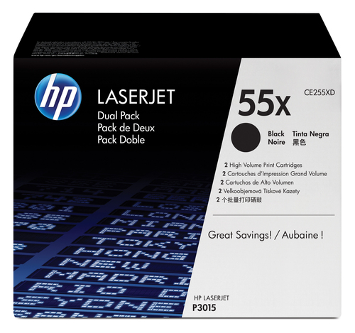 Toner HP LaserJet P3015 Serie CE255XD Black