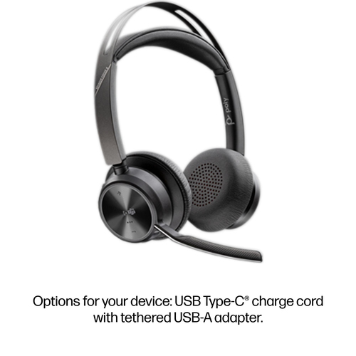 Poly Voyager Focus 2 MS Kabelloses Office-Headset + Ladestation – Foto 9 von 11