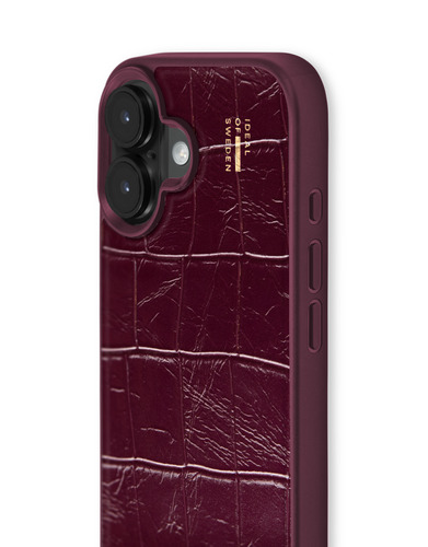 iDeal of Sweden Vegan Leather Case MagSafe iPhone 16 Fine Wine Croco – image 3