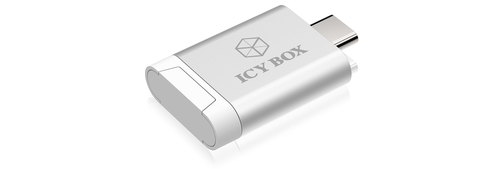 ICY BOX IB-CR100 card reader USB 3.2 Gen 1 (3.1 Gen 1) Type-C Silver, White