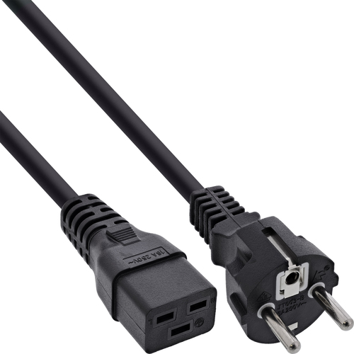 InLine 16658F electriciteitssnoer Zwart 2 m Netstekker type F IEC C19