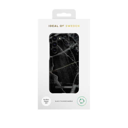 iDeal of Sweden Printed Case Galaxy S23 Black Thunder Marble – image 2