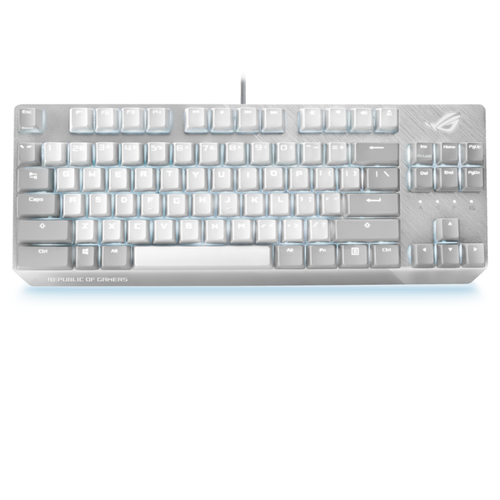 ASUS ROG Strix Scope NX TKL Moonlight White Tastatur Gaming USB Grau, Weiß