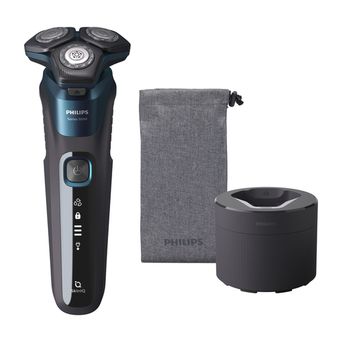 Philips SHAVER Series 5000 S5579/60 men's shaver Rotation shaver Trimmer Black, Blue – image 1