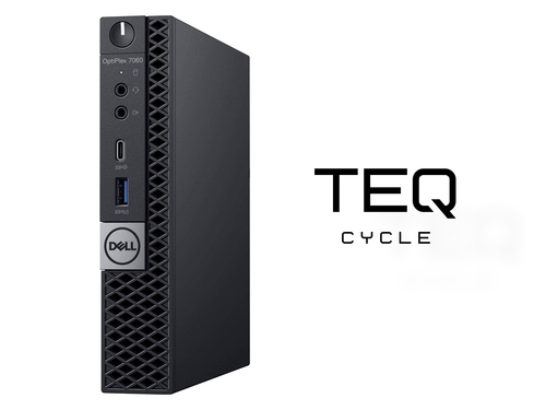 Teqcycle Dell Optiplex 7060 Micro Intel® Core™ i5 i5-8500T 16 GB DDR4-SDRAM 256 GB Твердотельный накопитель (SSD) Windows 11 Pro MFF Мини-ПК Черный