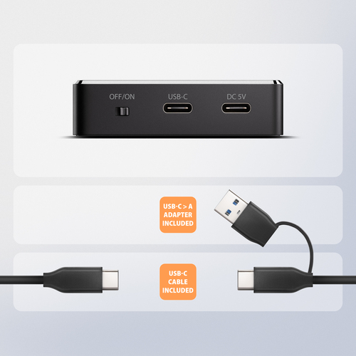 Axagon ADSA-M2C11 USB-C 10Gbps M.2 NVMe & SATA SSD Docking Station – image 7
