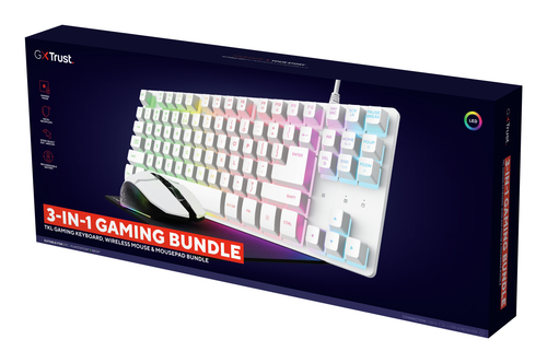 Trust 25924 keyboard Mouse included Gaming USB QWERTY Italian White – image 4
