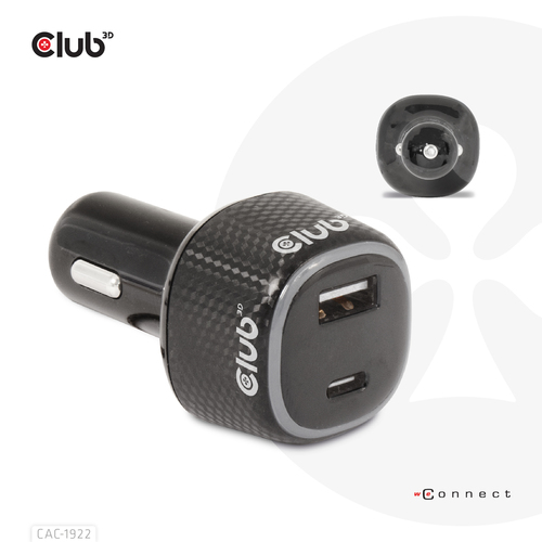Club 3D Notebook / Laptop autolader 63 Watt oplader, afbeelding 8