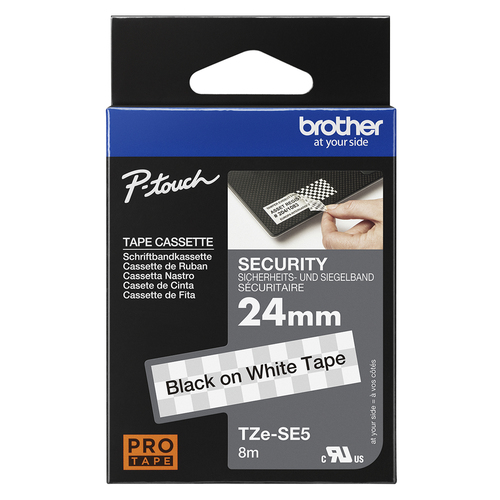Brother TZe, TZ TZe-SE5 Tapekleur: Wit Tekstkleur:Zwart 24 mm 8 m – Photo 6 sur 6