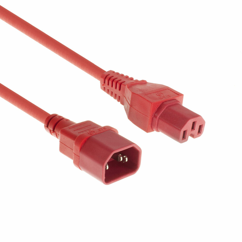 POWERCORD C14-C15 RD 3.00M. 1 stk