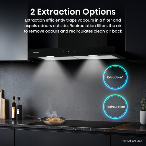 Hisense CH6T14BBUK cooker hood Wall-mounted Black 594 m³/h – image 5