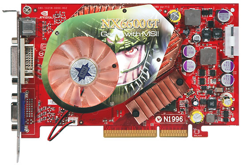 MSI NX6600GT-VTD128 graphics card GDDR3