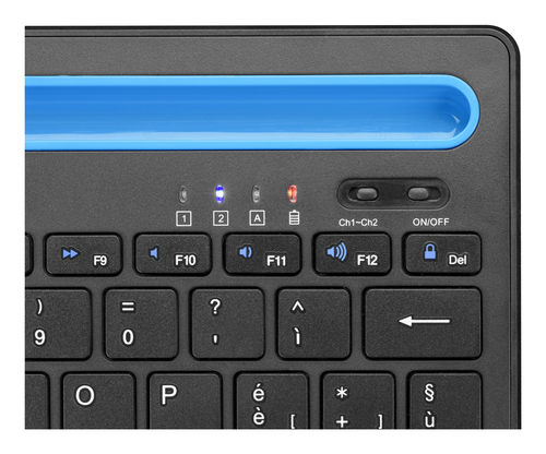 Cellularline STAND KEYBOARD UNIVERSAL FOR SAMSUNG AND APPLE Bluetooth® keyboard with integrated smartphone and tablet support – image 2