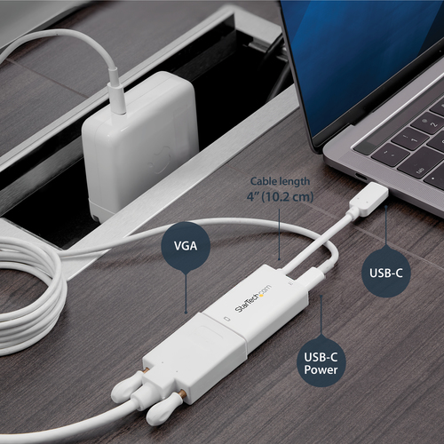 StarTech.com USB C to VGA Adapter with Power Delivery - 1080p USB Type-C to VGA Monitor Video Converter w/ Charging – image 5