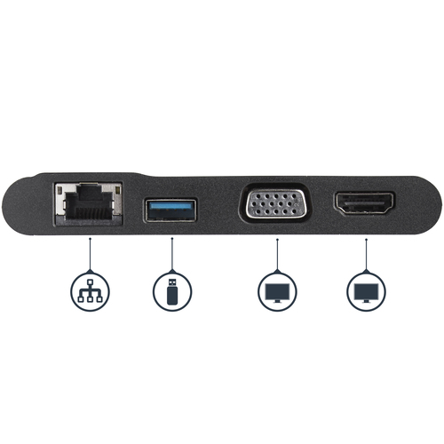 StarTech.com USB-C Multiport Adapter - USB-C Travel Dock with 4K HDMI or 1080p VGA, Gigabit Ethernet, 5Gbps USB-A 3.0 - Discontinued, Limited Stock, & Replaced – image 4