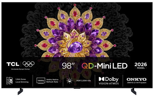 TCL MQLED80L 98MQLED80L TV 2.49 m (98") 4K Ultra HD Smart TV Wi-Fi Black 2500 cd/m² – image 1