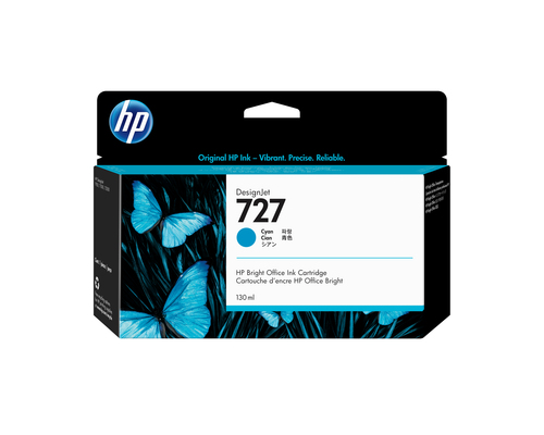 HP 727 DesignJet Ink Cartridge 130-ml Cyan B3P19A - image 1