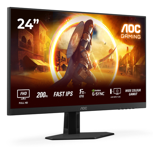 Aoc G4 24G4HRE 24" Ips Full HD 200Hz 0.5ms Gaming Monitor with Built-In Speakers - image 2
