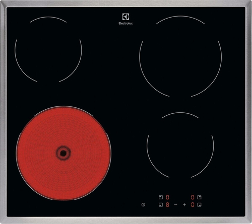Electrolux LRR6430M Черный, Нержавеющая сталь Встроенный 60 cm Керамический 4 зона(ы)