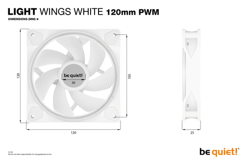 be quiet! Light Wings White | 120mm PWM Triple Pack – image 8