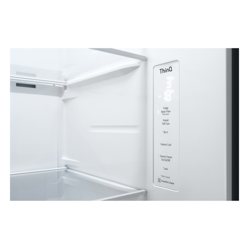 LG NatureFRESH GSLD80PZRD American Style Smart Fridge Freezer - Shiny Steel - D Rated – image 3