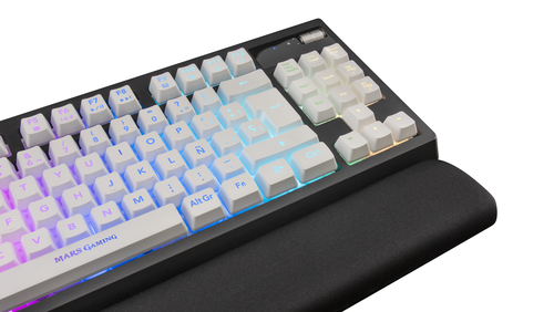 Mars Gaming MKAXWES Compact Keyboard TKL H-Mech RGB Lighting 9 Effects Gel Wrist Rest White Spanish Language – image 6