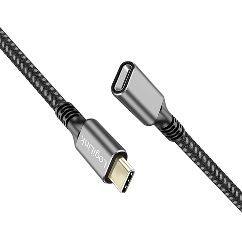 LogiLink CUA0109 USB-kabel USB 3.2 Gen 1 (3.1 Gen 1) 2 m USB C Zwart, Grijs, afbeelding 2