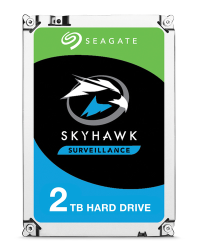 SEAGATE Surveillance Skyhawk 2TB HDD 5900rpm SATA serial ATA 6Gb/s 64MB cache 8,9cm 3,5Zoll 24x7 Dauerbetrieb BLK