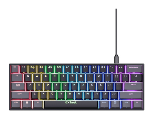 Trust GXT867 ACIRA 60% MINI GAMING Toetsenbord Zwart, afbeelding 3