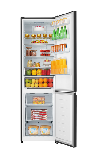Hisense RB435N4BFE 200cm 60/40 Frost Free Fridge Freezer - Black / Stainless Steel - E Rated, Black - image 7